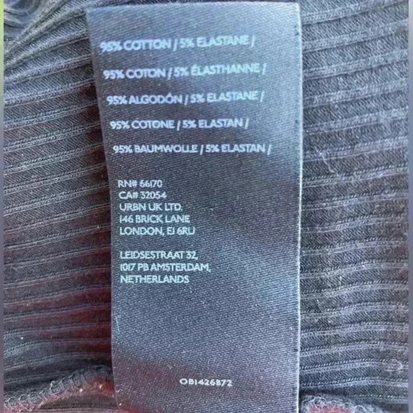 MAEVE by Anthropologie  women’s black turtleneck ribbed 95% cotton sz L preloved - Picture 5 of 6